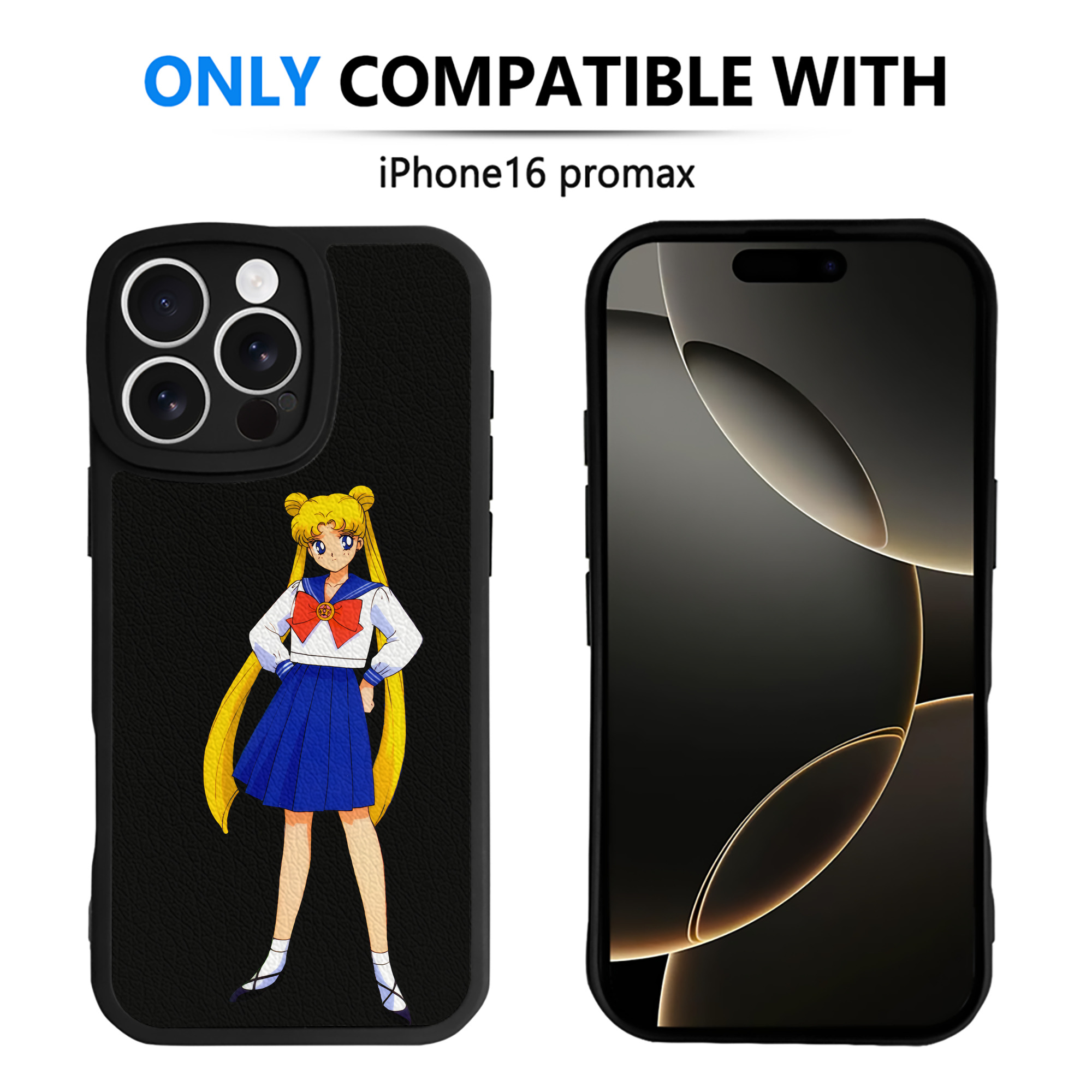 （画像用） 美少女戦士セーラームーン 愛野 美奈子 あいの みなこ Sailor Moon Aino Minako 【iPhone 16シリーズ対応】シリコンスマホケース（レザー調） 材質：シリコン